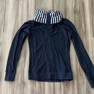 lululemon athletica reversible Navy Blue and White Sweater